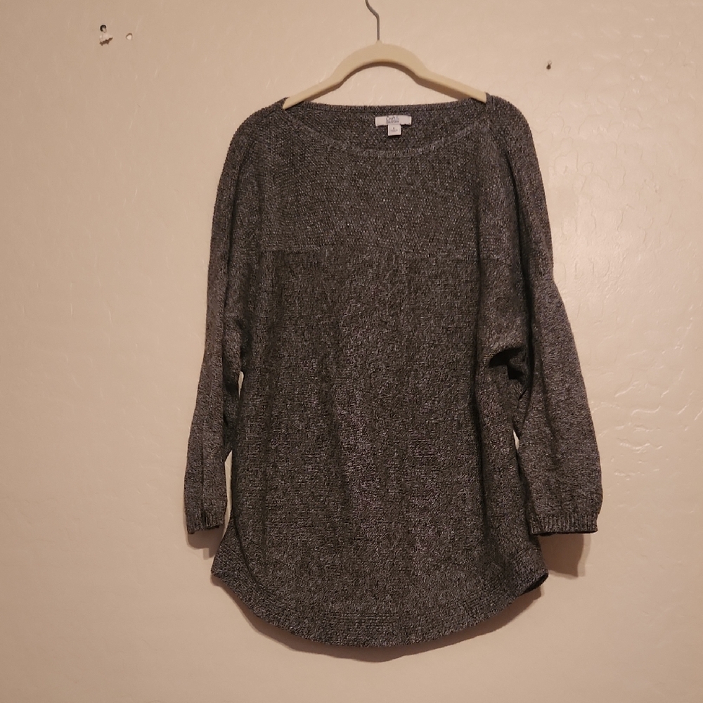Croft & Barrow Dark Gray Knit Top